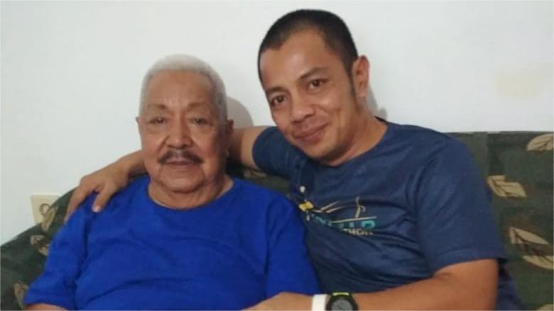 Yudhi Sanger dengan ayahnya. (instagram yudhi sanger)